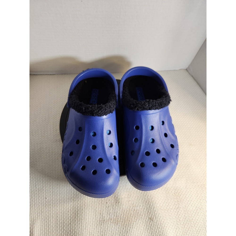 NWT Baya Sherpa Lined Crocs Clog Relaxed Fit Blue Men's 7 Womens 9 Authentic - Picture 5 of 7